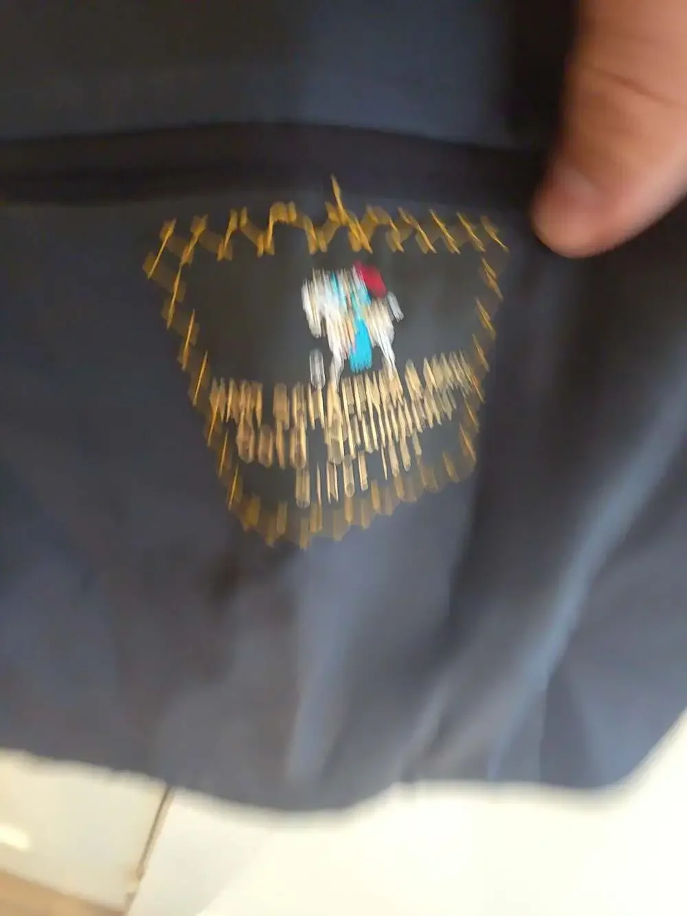 Hart Schaffner Marx Gold Trumpeter Navy Blue Blazer Jacket